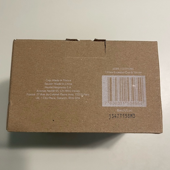 Nespresso View Espresso Glass Cup & Steel Saucer Coffee Set 80mL New in Box - Picture 3 of 7